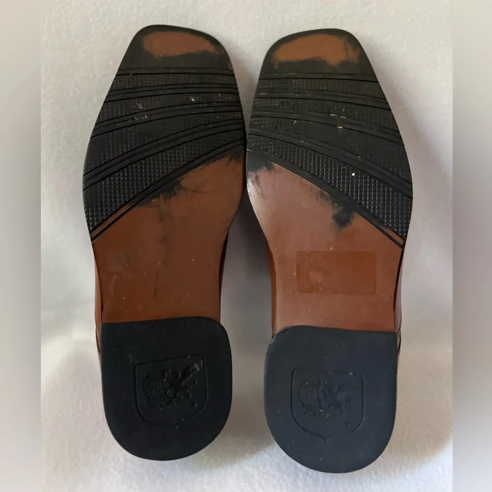 Stacy Adams Size 13M Brown/Tan Leather Slip On Shoes - Picture 3 of 15